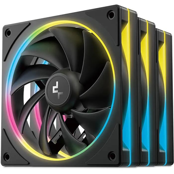 Ventilator za kućište DeepCool FL12 SE, 120mm, ARGB, PWM, crni (3 komada)