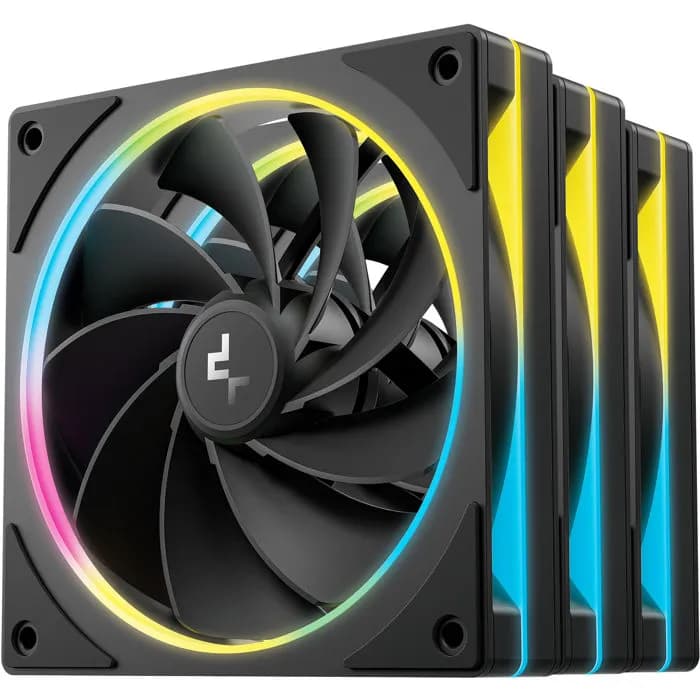 Ventilator za kućište DeepCool FL12R SE, 120mm, ARGB, PWM, Black (3 komada)