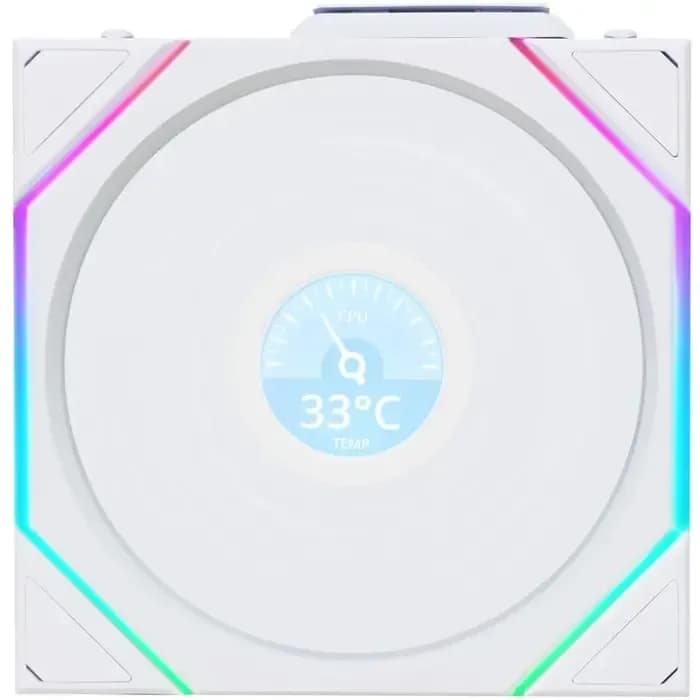 Ventilator za kućište Lian Li Uni Fan TL Wireless LCD 120 Reverse Blade, ARGB, PWM, 120mm, bijeli
