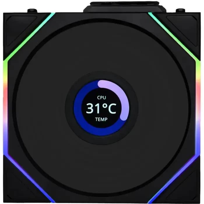 Ventilator za kućište Lian Li Uni Fan TL Wireless LCD 120, ARGB, PWM, 120mm, crni