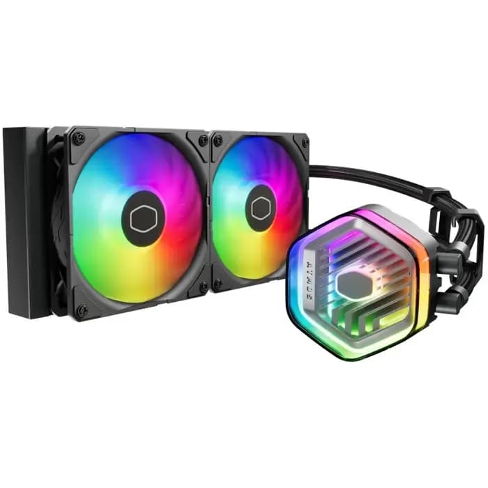 Vodeno hlađenje Cooler Master MasterLiquid 240 Atmos, 2x120mm ARGB, Intel i AMD, crno