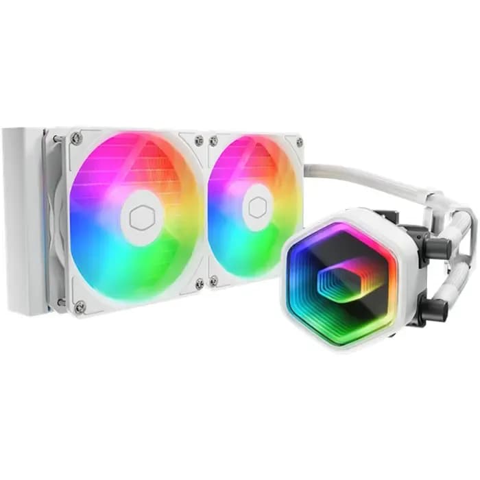 Vodeno hlađenje Cooler Master MasterLiquid 240 Core II, 2x120mm ARGB, Intel i AMD, bijelo
