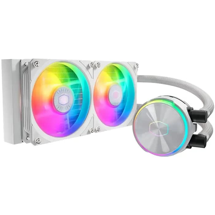 Vodeno hlađenje Cooler Master MasterLiquid PL240 Flux, 2x120mm ARGB, Intel i AMD, bijelo