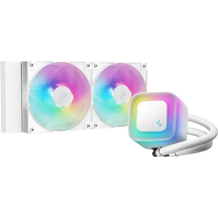 Vodeno hlađenje DeepCool LE240 WH V2, 2x120mm ARGB, Intel i AMD