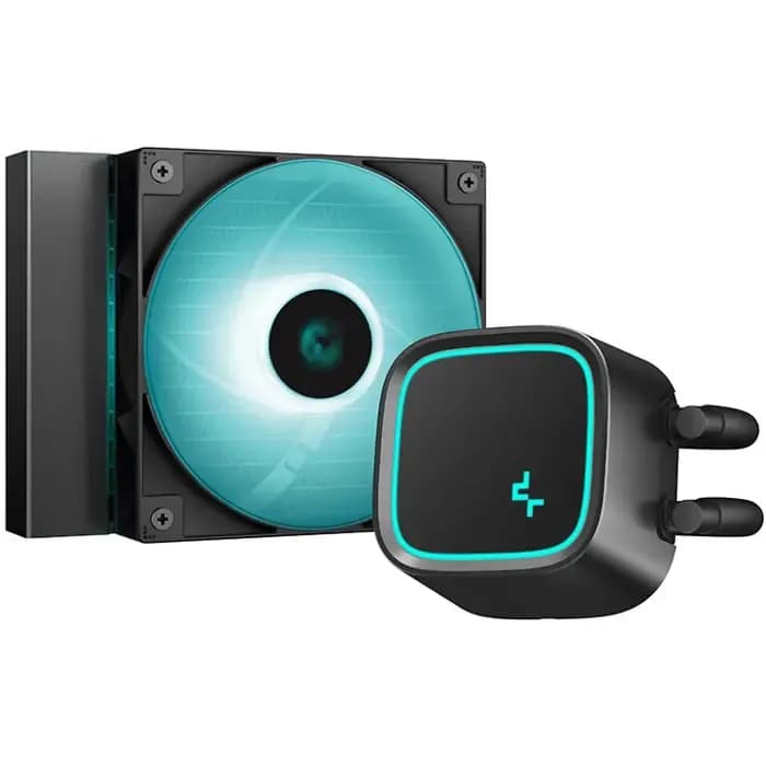 Vodeno hlađenje DeepCool LE300 Marrs, 1x120mm, zeleno LED, Intel i AMD, crno