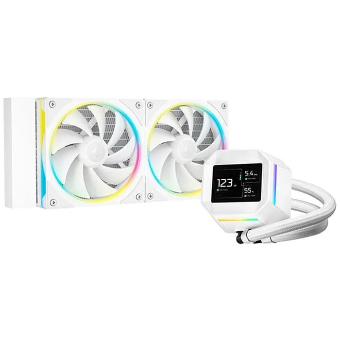 Vodeno hlađenje DeepCool LM240 WH, 2x120mm ARGB, Intel i AMD, bijelo