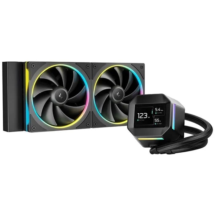 Vodeno hlađenje DeepCool LM240, 2x120mm ARGB, Intel i AMD, crno