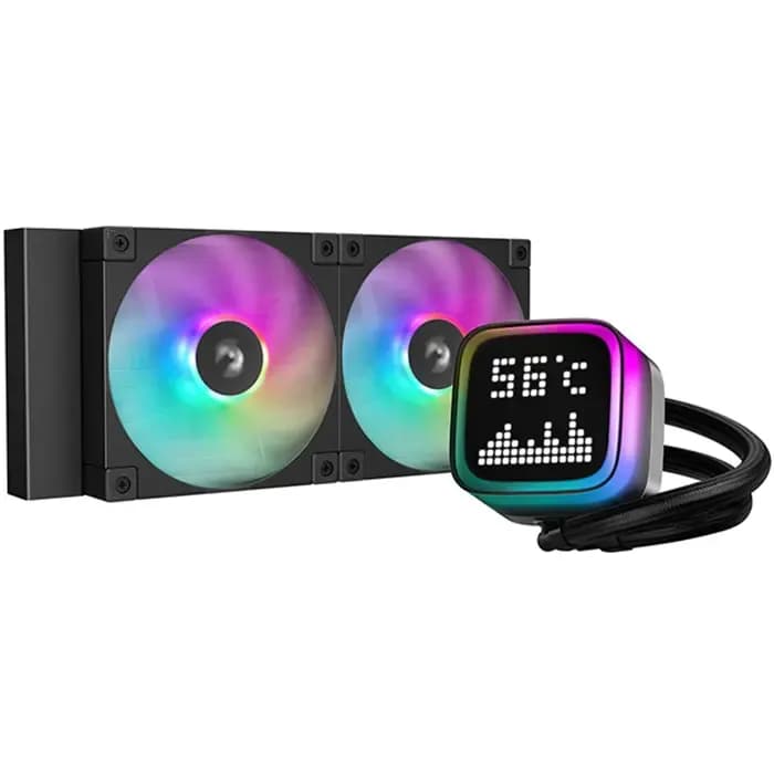 Vodeno hlađenje DeepCool LP240, 2x120mm ARGB, Intel i AMD, crno