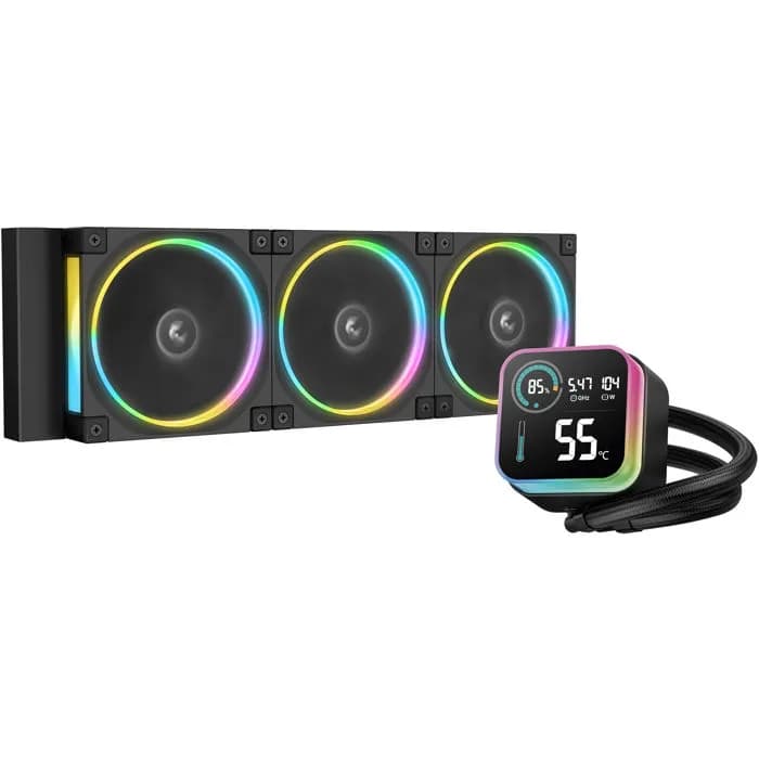 Vodeno hlađenje DeepCool LQ360 Ultra ARGB, 3x120mm, Intel i AMD, crno
