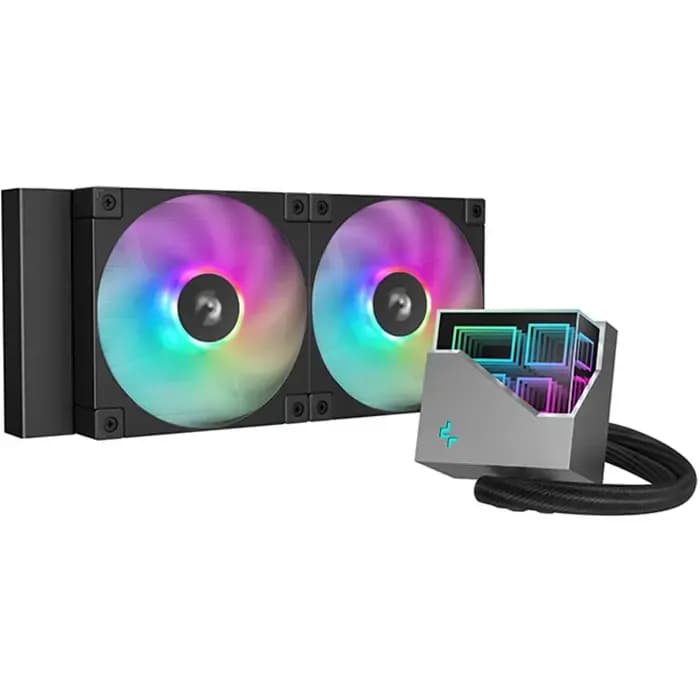 Vodeno hlađenje DeepCool LT240 ARGB, 2x120mm, Intel i AMD, crno