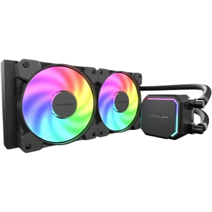 Vodeno hlađenje LC-Power JetFlow LC-CC-240-B-ARGB, 2x120mm, Intel i AMD, crno