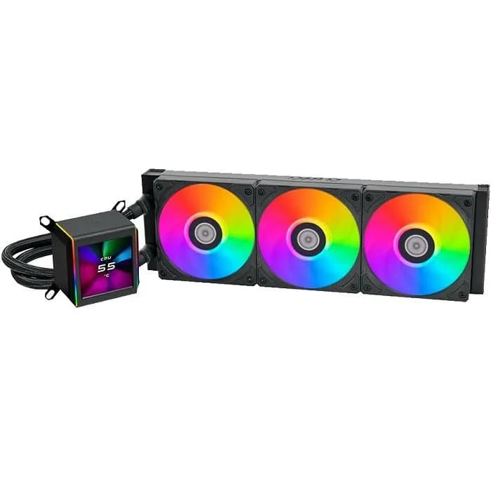 Vodeno hlađenje Lian Li Galahad II LCD, 3x120mm ARGB, Intel i AMD, crno