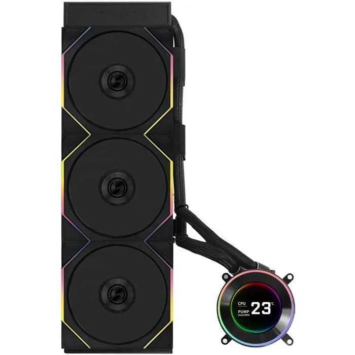 Vodeno hlađenje Lian Li HydroShift II LCD-C 360TL, 3x120mm ARGB, Intel i AMD, crno
