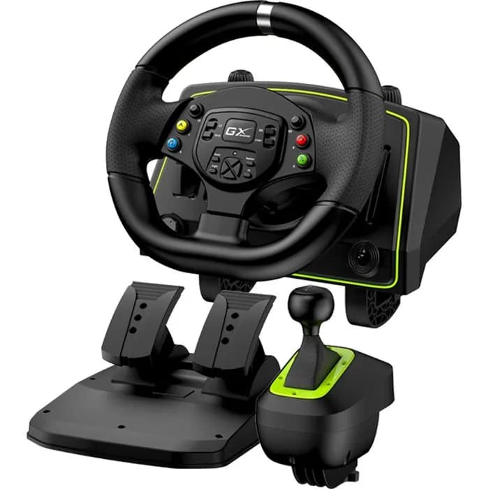 Volan Genius SpeedMaster X2, PC, PS3, PS4, Xbox, Black + pedale i  mjenjač