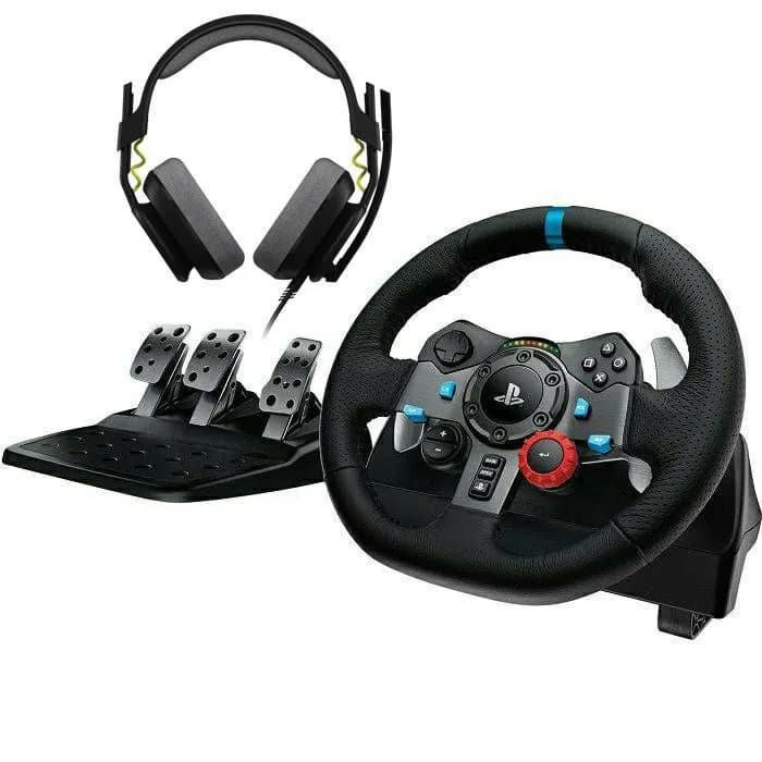 Volan Logitech G29, Driving Force Racing, PS5, PS4, PS3, PC + Slušalice Astro A10, žičane, gaming, crne