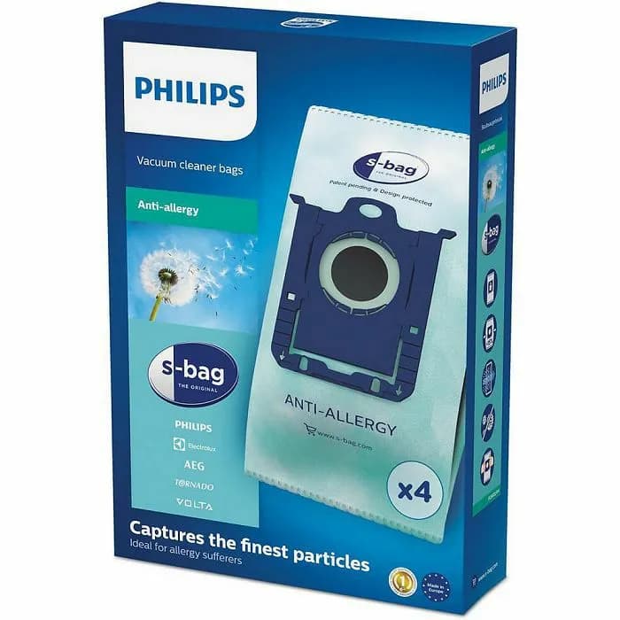 Vrećice za usisavač Philips s-bag FC8022/04, antialergijske, 4 komada