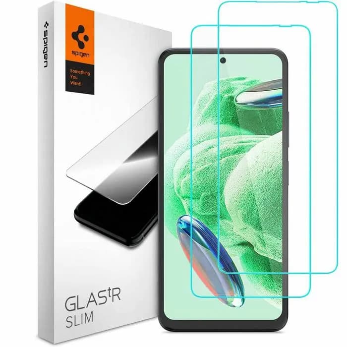 Zaštitno staklo za mobitel Spigen Glass tR Slim, za Xiaomi Redmi Note 12 5G/Poco X5 5G, 2 komada