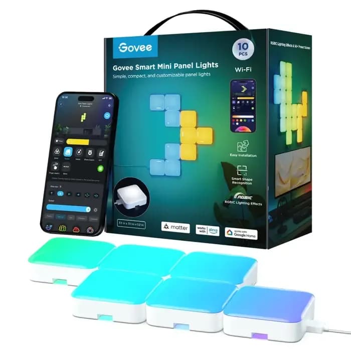 Zidni panel Govee H8069, WiFi, Bluetooth, RGBIC, 10 komada