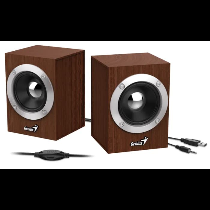 Zvučnici Genius SP-HF280, 6W, USB+3.5mm, drveni