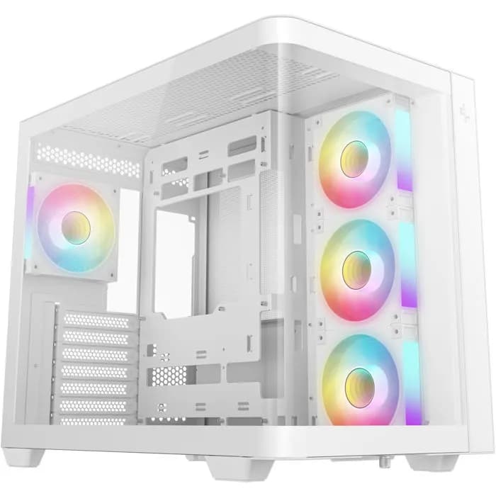 Kućište DeepCool CG530U 4F WH, Midi tower, kaljeno staklo, bez napajanja, ATX, bijelo