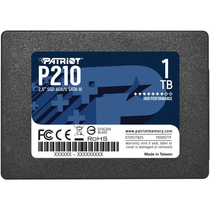 SSD Patriot P210, 2.5", 1TB, SATA3 6Gb/s, R520/W430