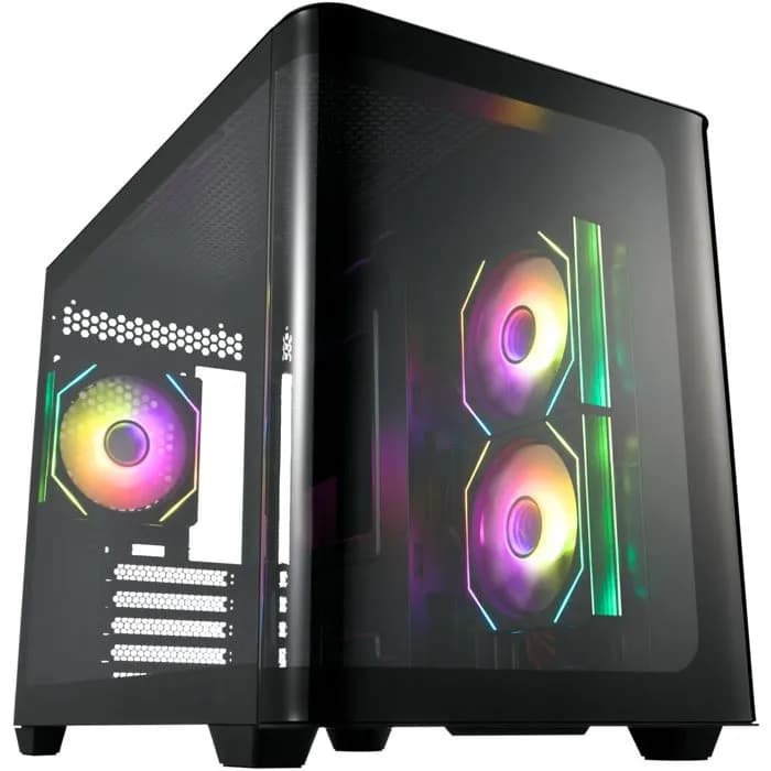 Kućište FSP S380 BA, Mid tower, kaljeno staklo, bez napajanja, Micro ATX, crno