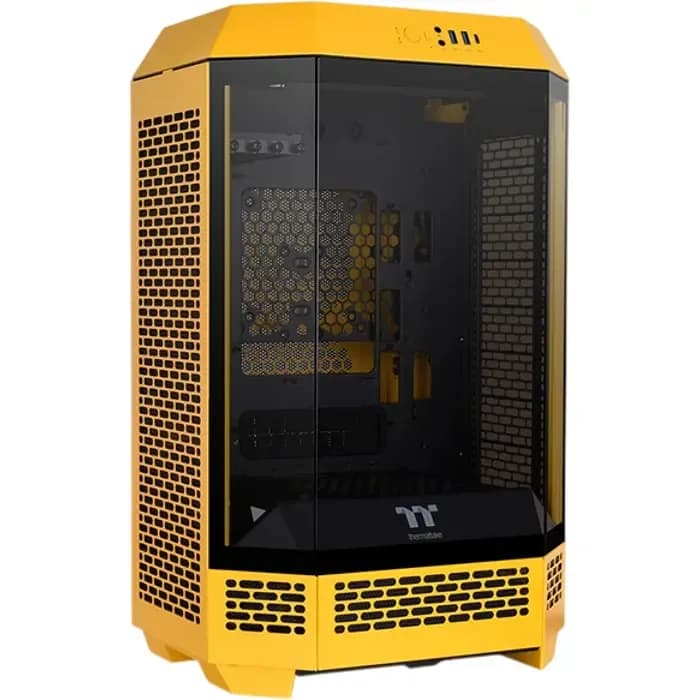 Kućište Thermaltake The Tower 300 Bumblebee, Micro tower, kaljeno staklo, bez napajanja, Micro ATX, žuto