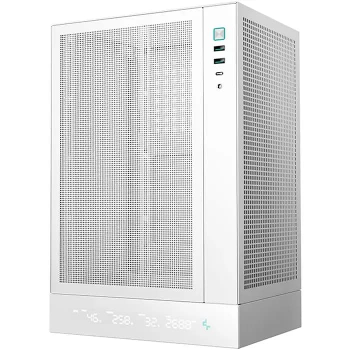 Kućište DeepCool CH170 Digital WH, Mini tower, bez napajanja, Mini ITX, bijelo