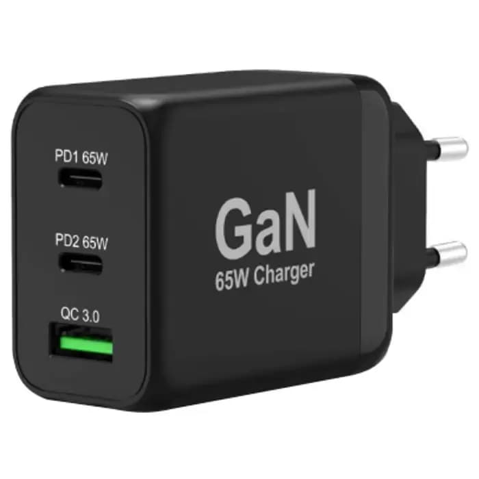 Strujni punjač Port 900106-EU, 65W, 2xUSB-C, 1xUSB-A, Black