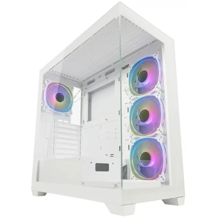 Kućište LC-Power Gaming 715W Seamless Pale X, Midi tower, kaljeno staklo, bez napajanja, ATX, bijelo