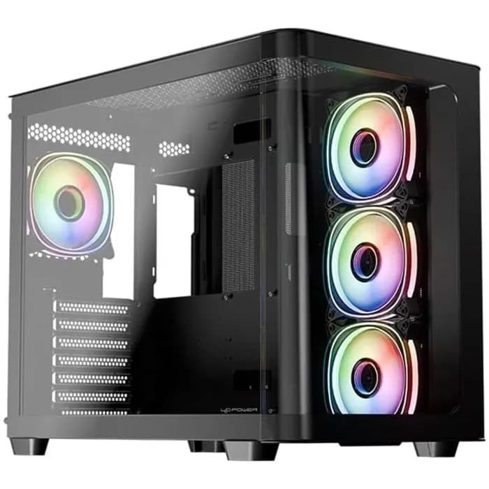 Kućište LC-Power Gaming 8001B Pro Storm Light, Midi tower, kaljeno staklo, bez napajanja, ATX, crno