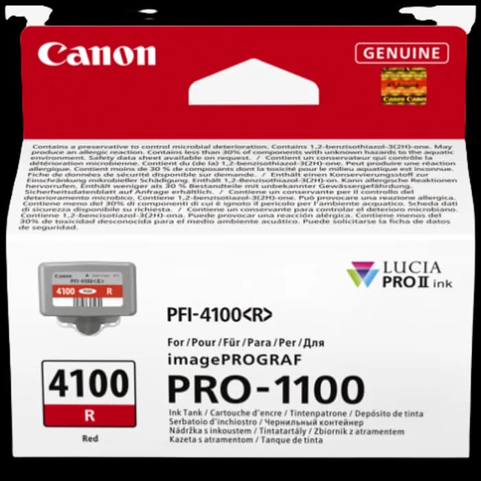 Tinta Canon PFI-4100R, Red