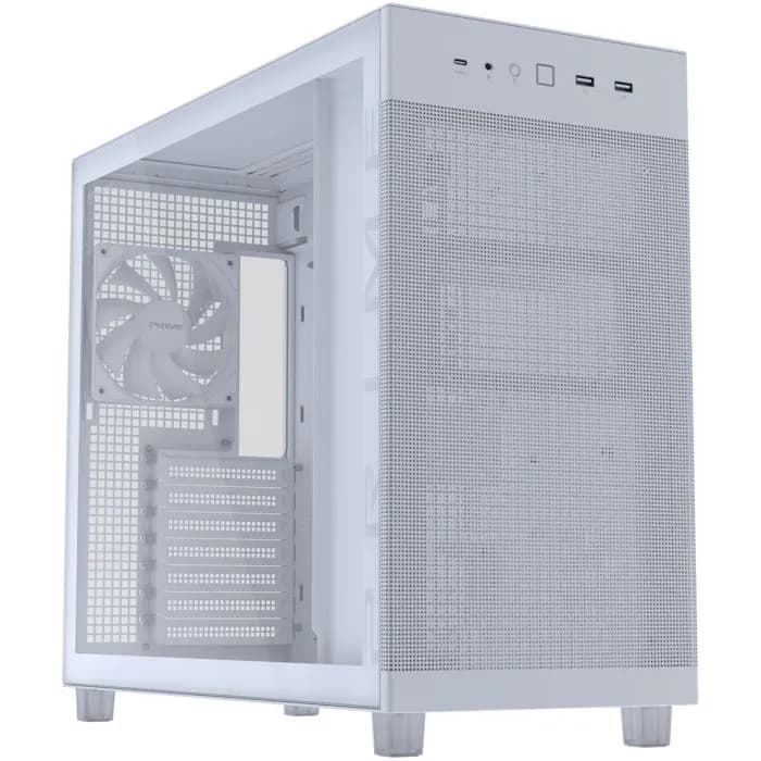 Kućište Asus Prime AP303, Mid tower, kaljeno staklo, bez napajanja, ATX, bijelo