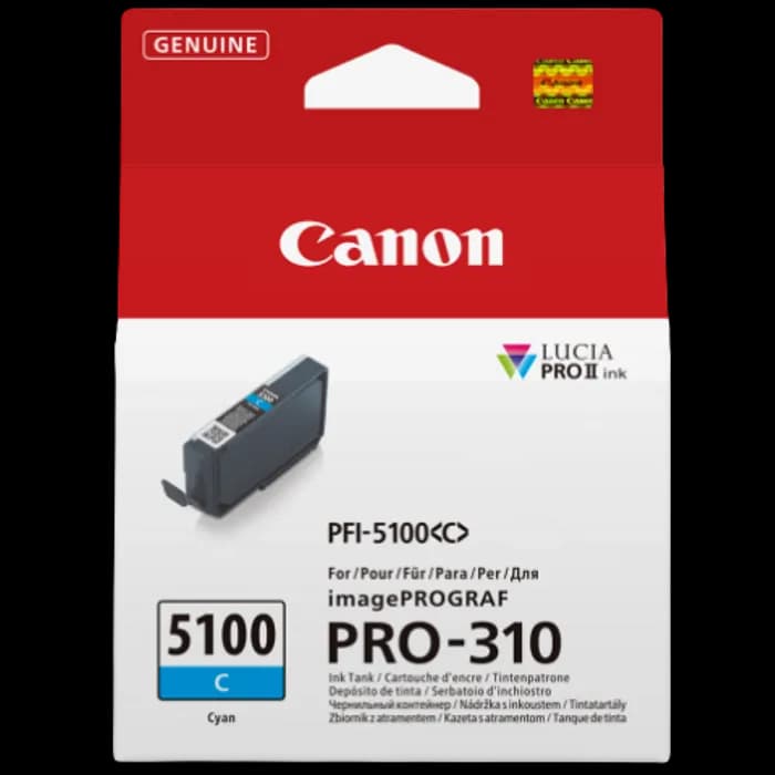 Tinta Canon PFI-5100C, Cyan