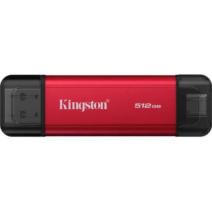 Eksterni SSD Kingston Dual Portable SSD, 512GB, USB 3.2 Gen 2, crveni