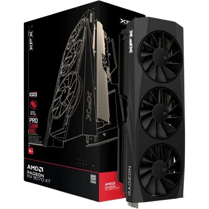 XFX Quicksilver AMD Radeon RX 9070XT 16GB GDDR6 256-bit HDMI 3xDP