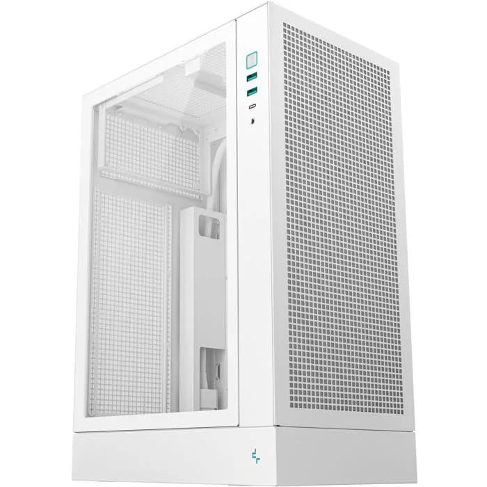 Kućište DeepCool CH170 Plus WH, Mid tower, kaljeno staklo, bez napajanja, Micro ATX, bijelo