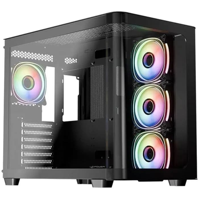 Kućište LC-Power Gaming 8001B Pro Storm Dark, Midi tower, kaljeno staklo, bez napajanja, ATX, Black