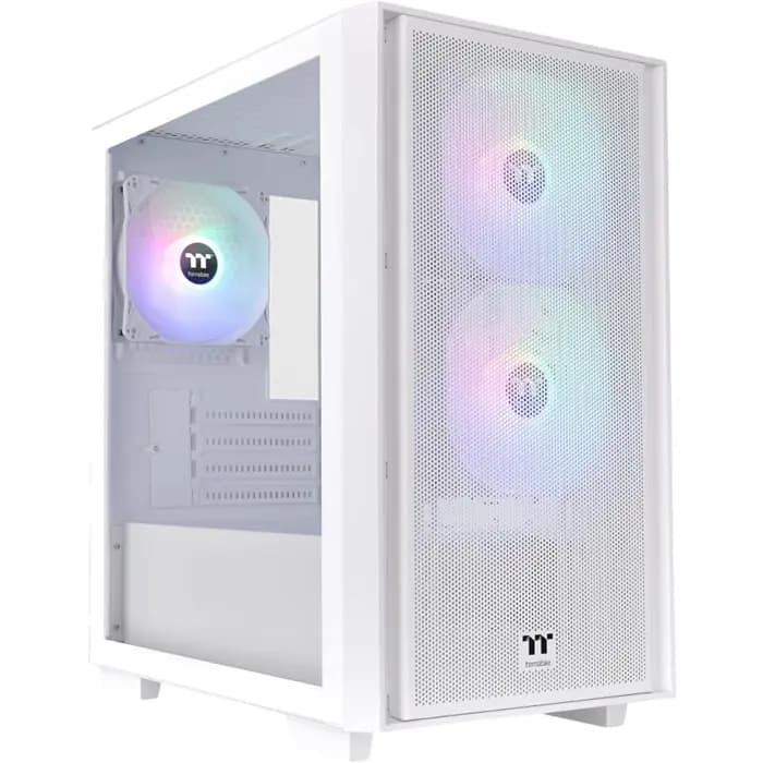 Kućište Thermaltake Versa H16 TG ARGB Snow, Micro tower, kaljeno staklo, bez napajanja, Micro ATX, bijelo