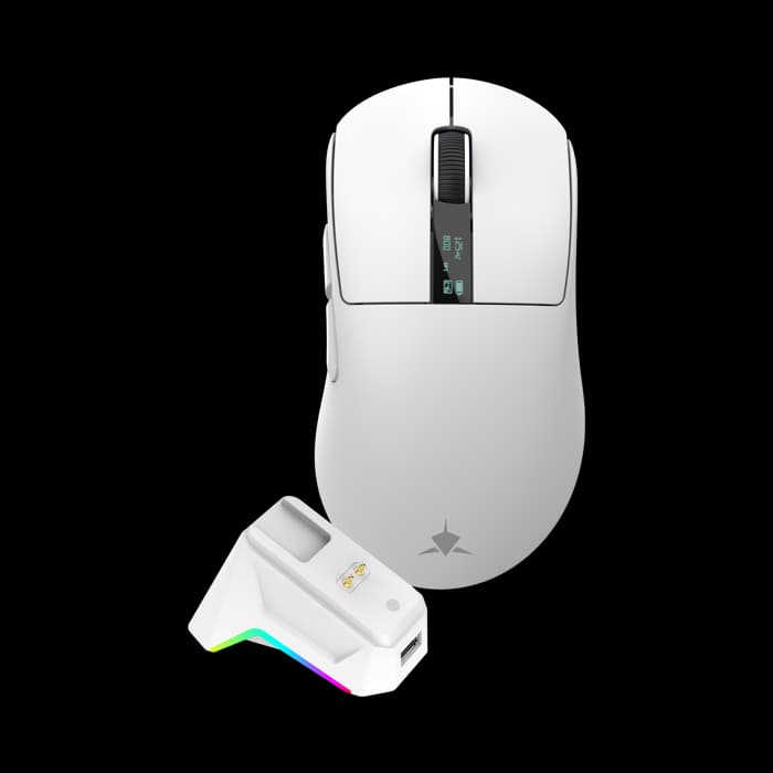 Miš White Shark WGM-5023 Gawain, bežični, gaming, 12000 DPI, White