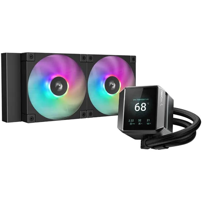 Vodeno hlađenje DeepCool Mystique 240 ARGB, 2x120mm, Intel i AMD, Black
