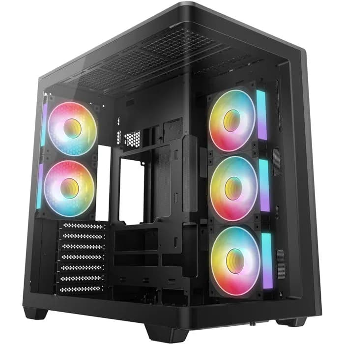 Kućište DeepCool CG590U 5F, Midi tower, kaljeno staklo, bez napajanja, ATX, Black