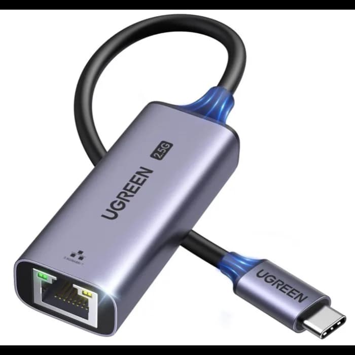 Mrežni adapter Ugreen 25052, USB-C 3.0 na LAN (RJ45), Gray