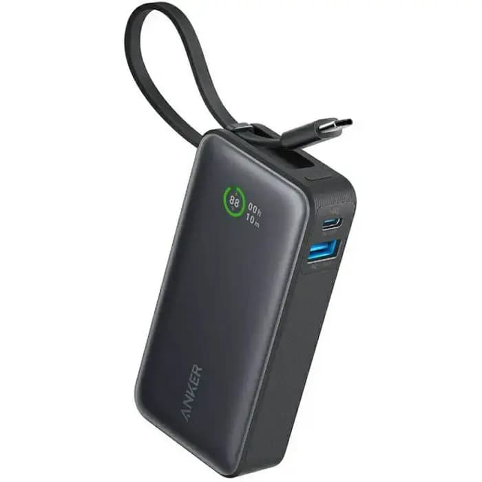 Power Bank Anker 545 Nano A1259G11, 10000mAh, 30W, USB-A, 2xUSB-C, Black