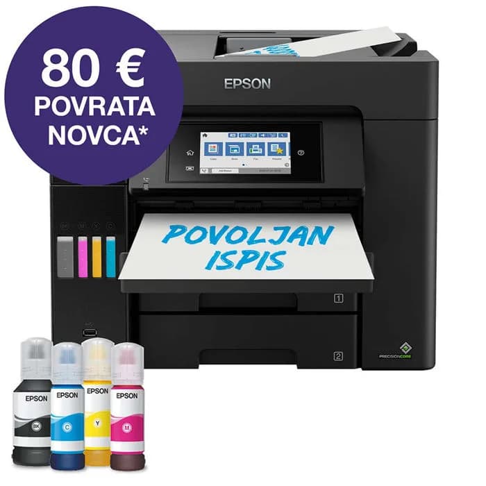 Printer Epson EcoTank L6570, CISS, ispis, kopirka, skener, faks, duplex, LAN, USB, WiFi, A4