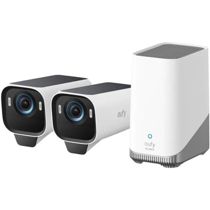 Sigurnosna kamera Anker Eufy Security S3 Pro, bežična, vanjska, 4K, bijela, 2 kamere + bazna stanica
