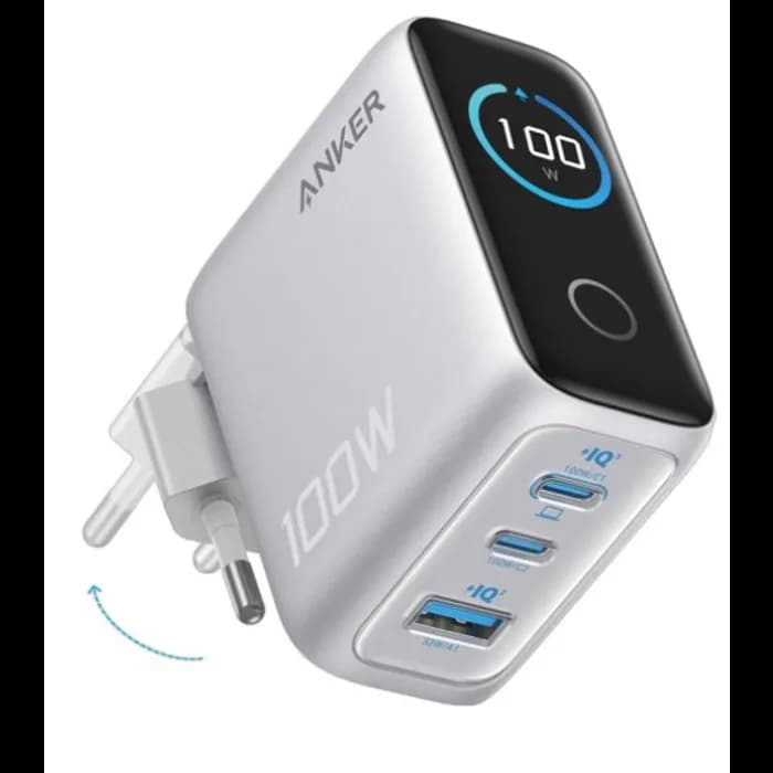 Strujni punjač Anker B121BG41, 100W, USB-C, Silver