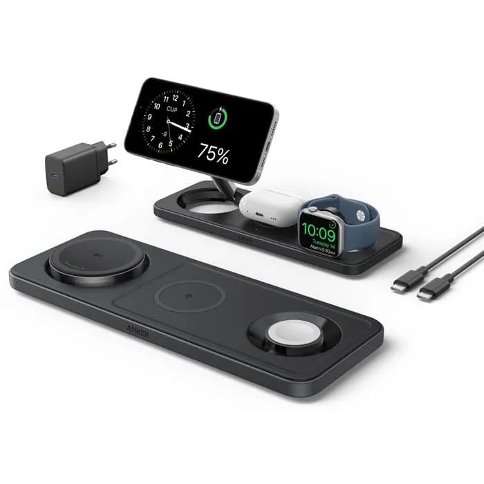 Strujni punjač Anker MagSafe Cube 3u1, bežični, 15W, USB-C