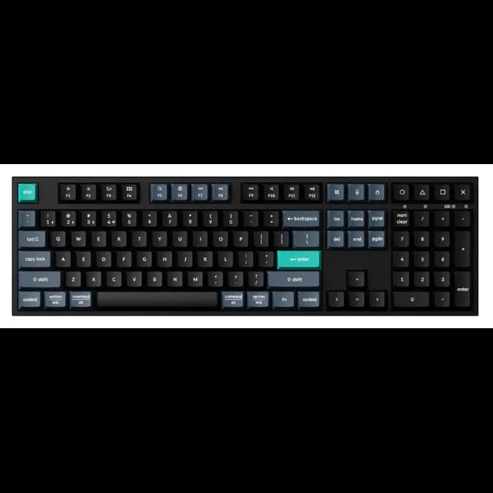Tipkovnica Keychron B36, bežična, bluetooth, UK Layout, Crna