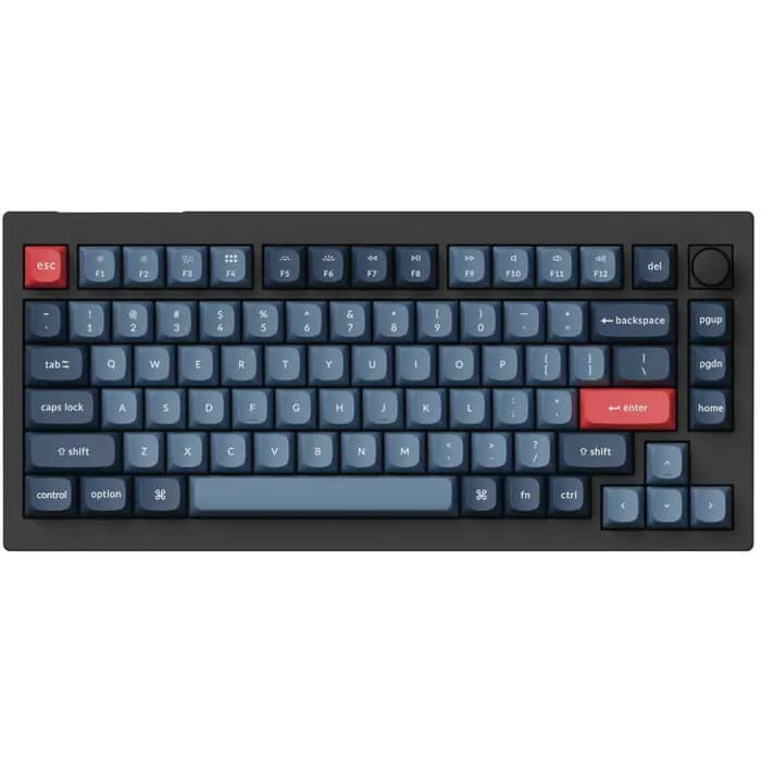 Tipkovnica Keychron V1 Max, bežična, gaming, mehanička, red switches, US/HR Layout, RGB, TKL, crna